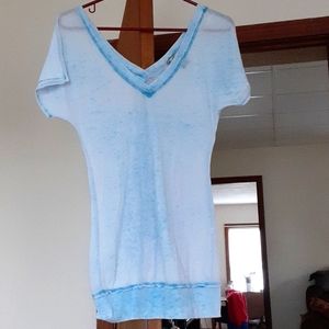 Threads short sleeve sheer shirt from hot topic